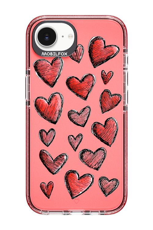 Red Love Transparent - Apple iPhone 16e