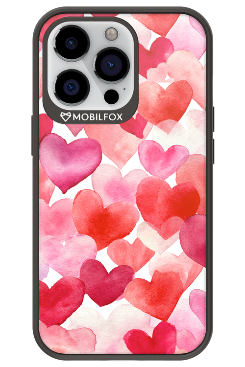 Water Painted Heart - Apple iPhone 13 Pro