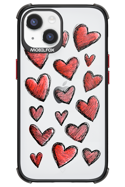 Red Love Transparent - Apple iPhone 14