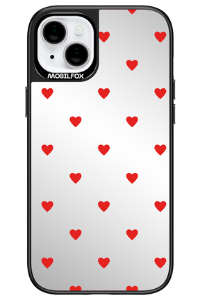Mini Hearts Red Mirror - Apple iPhone 14 Plus