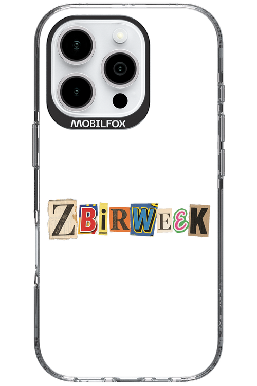 Zbirweek (white) 2.0 - Apple iPhone 16 Pro