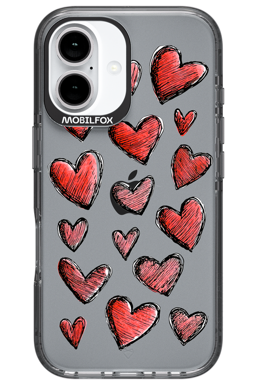 Red Love Transparent 2.0 - Apple iPhone 16