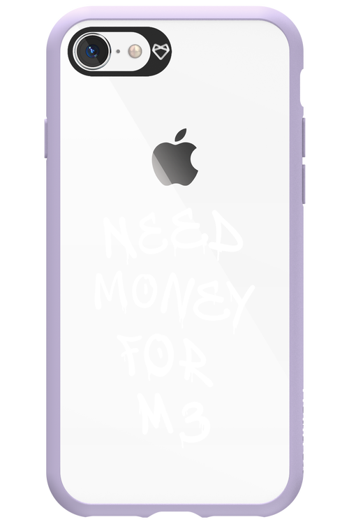 Need M3 Transparent White - Apple iPhone 8