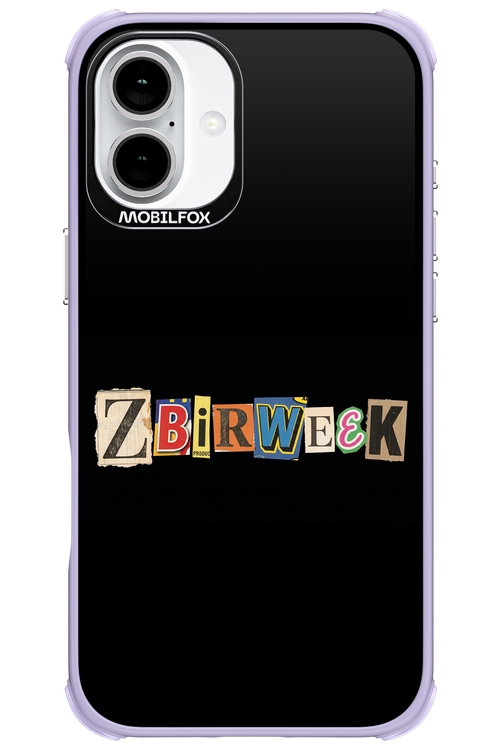 Zbirweek (black) 2.0 - Apple iPhone 16 Plus