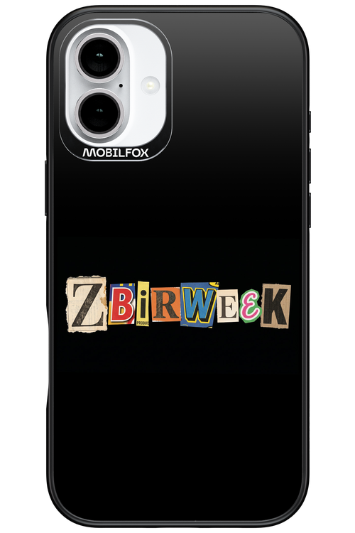 Zbirweek (black) 2.0 - Apple iPhone 16 Plus