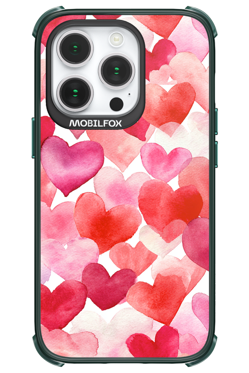 Water Painted Heart - Apple iPhone 14 Pro