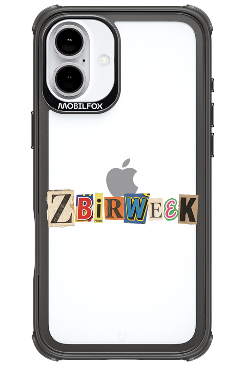 Zbirweek (transparent) 2.0 - Apple iPhone 16 Plus