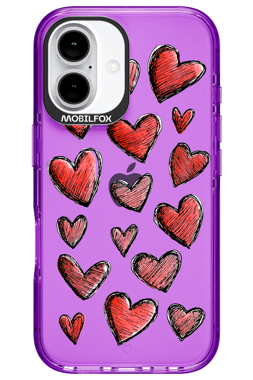 Red Love Transparent - Apple iPhone 16