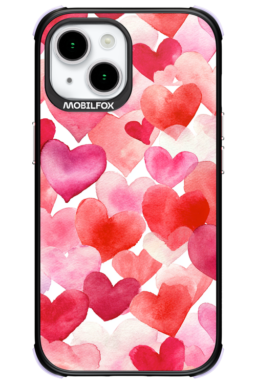 Water Painted Heart 2.0 - Apple iPhone 15
