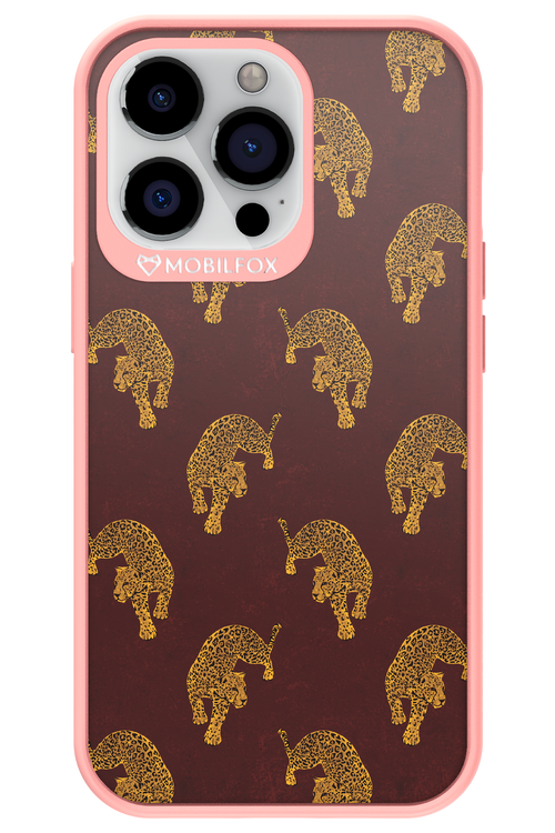 Burgundy Leopard Pattern - Apple iPhone 13 Pro