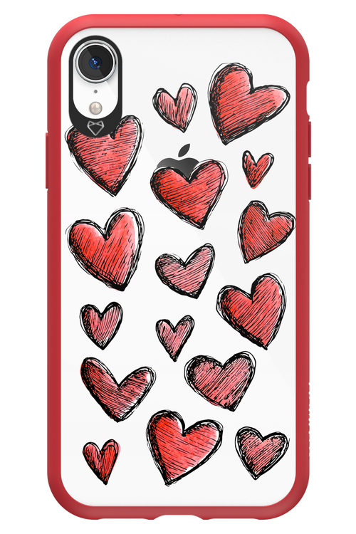 Red Love Transparent 2.0 - Apple iPhone XR