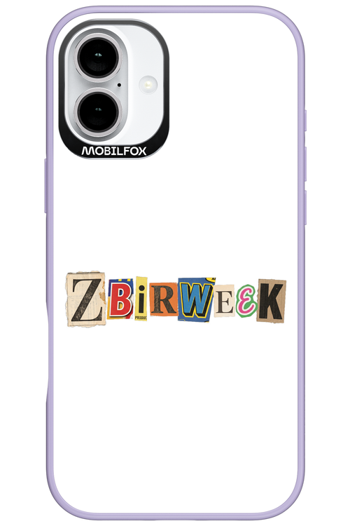 Zbirweek (white) 2.0 - Apple iPhone 16 Plus