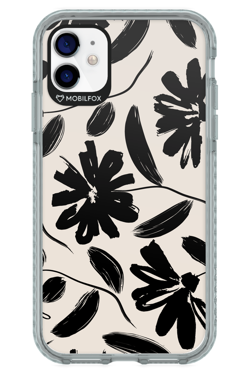 Monochrome Flowerss - Apple iPhone 11