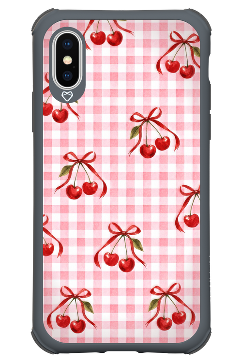 Pink Cherry Checked 2.0 - Apple iPhone X