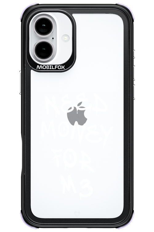 Need M3 Transparent White - Apple iPhone 16 Plus