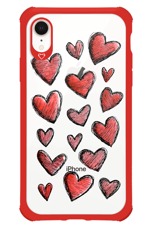 Red Love Transparent 2.0 - Apple iPhone XR
