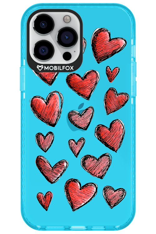 Red Love Transparent - Apple iPhone 13 Pro Max