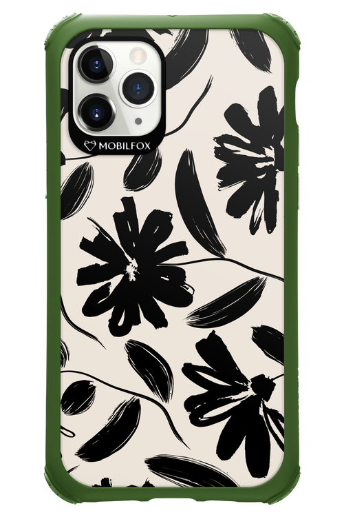 Monochrome Flowerss 2.0 - Apple iPhone 11 Pro