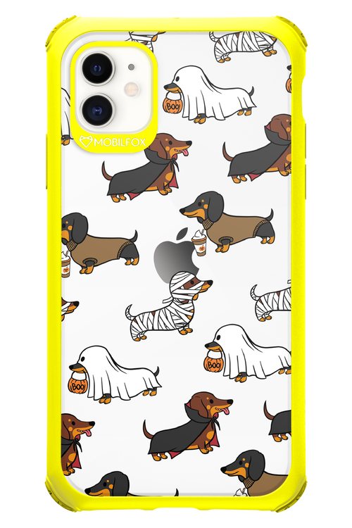 Scary Dachshund (Transparent) - Apple iPhone 11