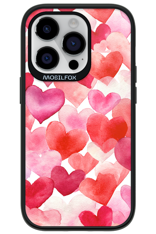 Water Painted Heart - Apple iPhone 14 Pro