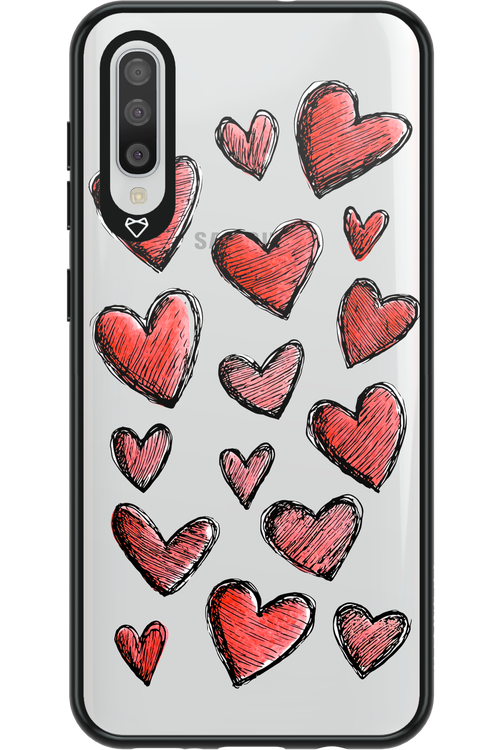 Red Love Transparent - Samsung Galaxy A50