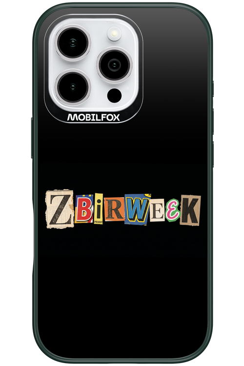 Zbirweek (black) 2.0 - Apple iPhone 16 Pro