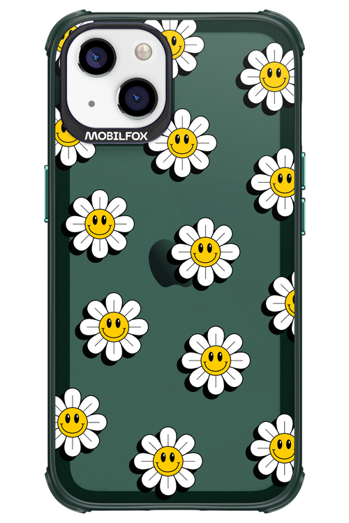 Smiley Flowers Transparent - Apple iPhone 13