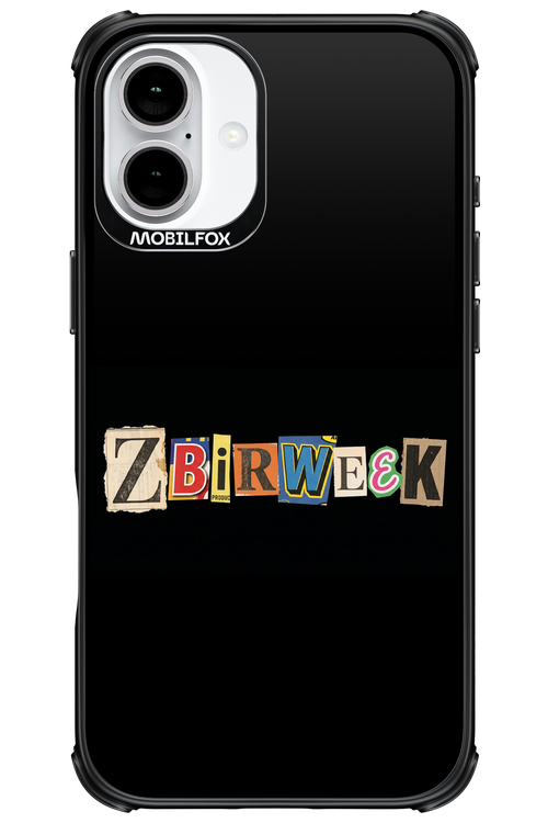 Zbirweek (black) 2.0 - Apple iPhone 16 Plus