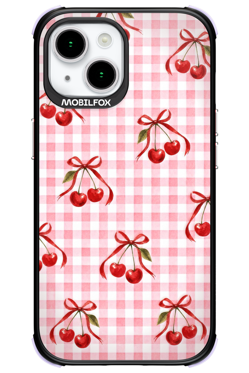 Pink Cherry Checked 2.0 - Apple iPhone 15