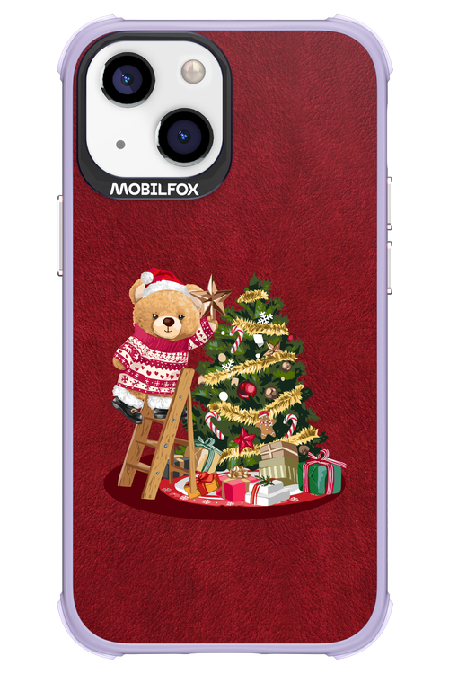 Christmas Bear (Burgundy) - Apple iPhone 13 Mini