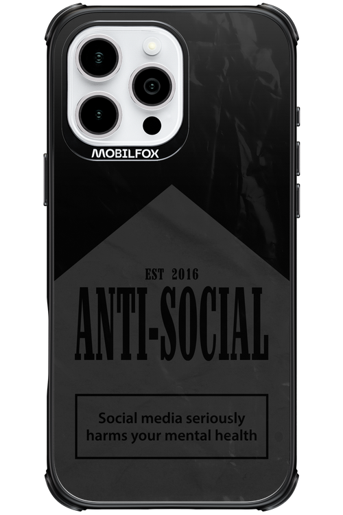 ANTI-SOCIAL (BLVCK) 2.0 - Apple iPhone 16 Pro Max