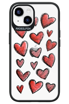 Red Love Transparent - Apple iPhone 14