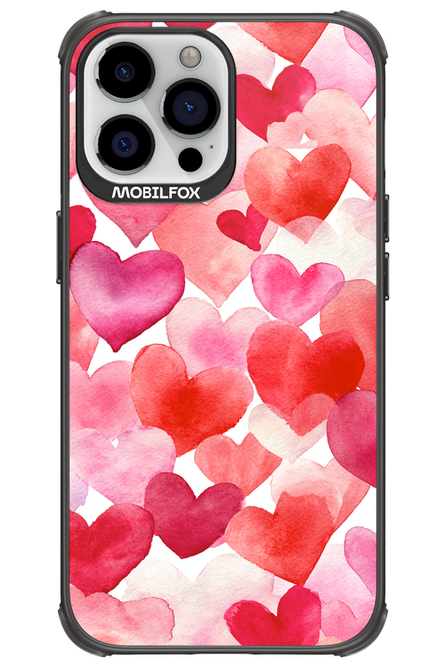 Water Painted Heart - Apple iPhone 13 Pro Max
