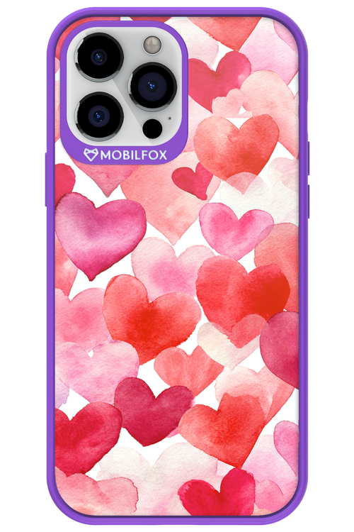 Water Painted Heart - Apple iPhone 13 Pro Max