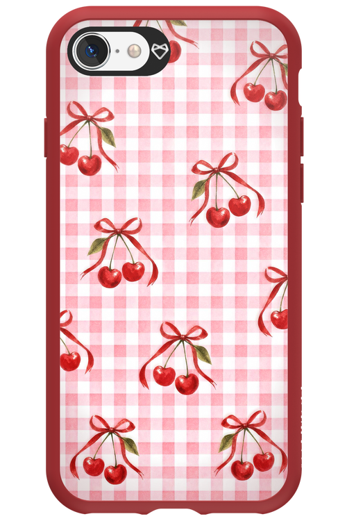 Pink Cherry Checked 2.0 - Apple iPhone 8