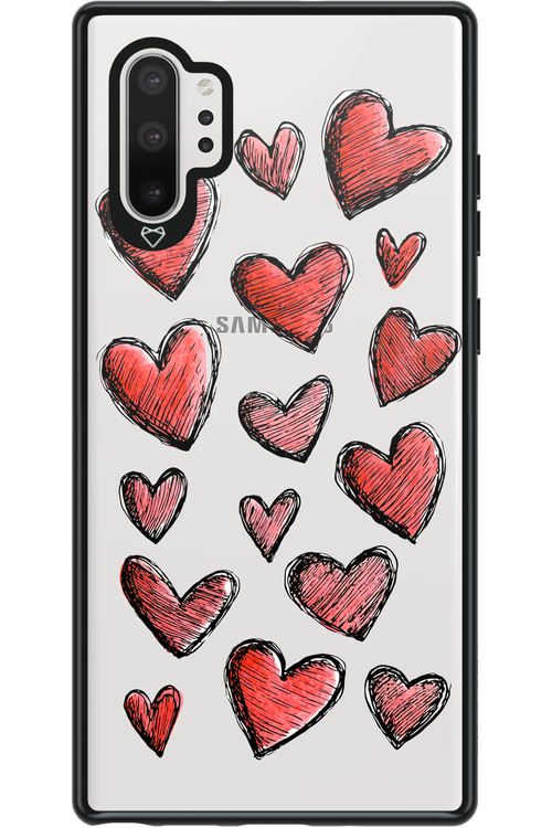 Red Love Transparent - Samsung Galaxy Note 10+