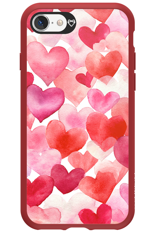 Water Painted Heart 2.0 - Apple iPhone SE 2020