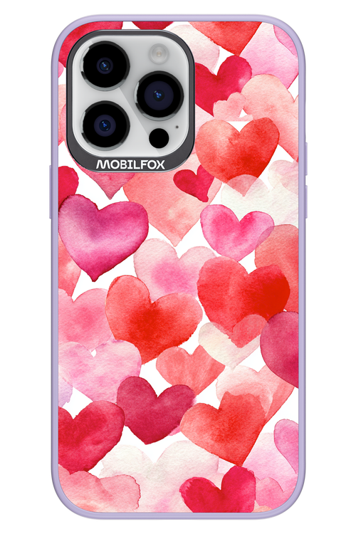 Water Painted Heart - Apple iPhone 14 Pro Max