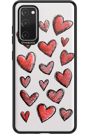 Red Love Transparent - Samsung Galaxy S20 FE