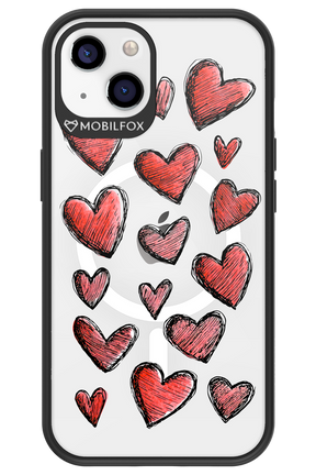 Red Love Transparent - Apple iPhone 13