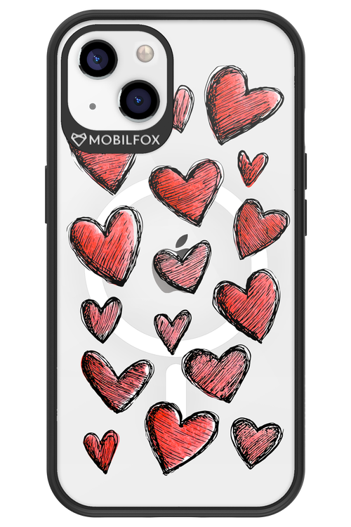 Red Love Transparent - Apple iPhone 13