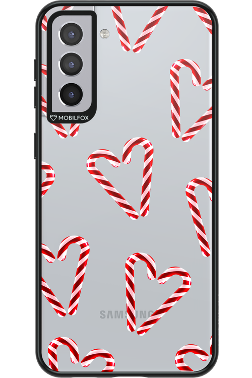 Candy Cane Hearts - Samsung Galaxy S21+