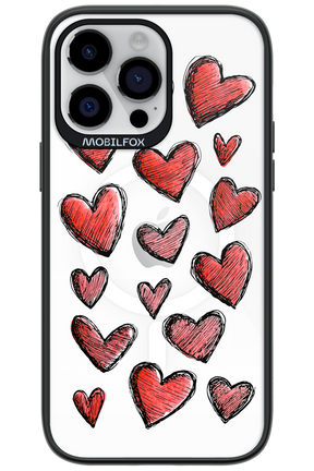 Red Love Transparent - Apple iPhone 14 Pro Max