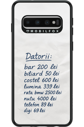 The List - Samsung Galaxy S10