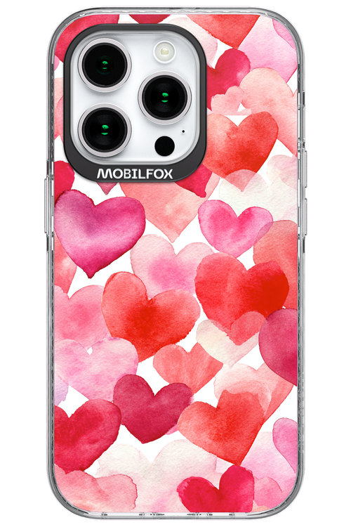 Water Painted Heart - Apple iPhone 15 Pro