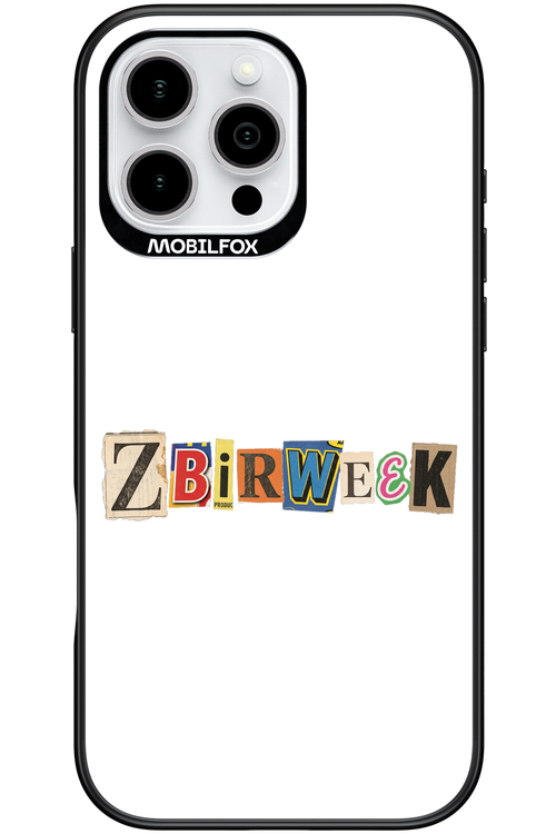 Zbirweek (white) 2.0 - Apple iPhone 16 Pro Max