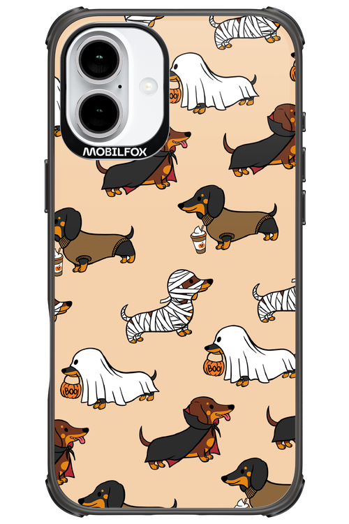 Scary Dachshund - Apple iPhone 16 Plus