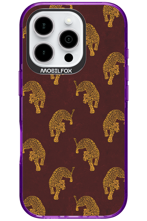 Burgundy Leopard Pattern - Apple iPhone 16 Pro