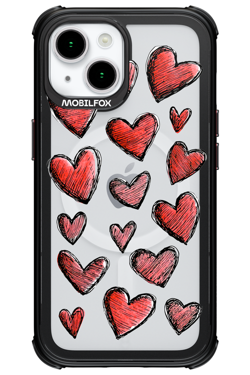 Red Love Transparent 2.0 - Apple iPhone 15