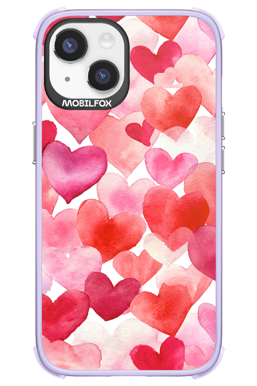 Water Painted Heart - Apple iPhone 14